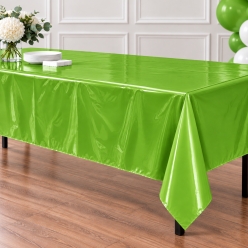 Lime Green Rectangular Plastic Table Cover 54